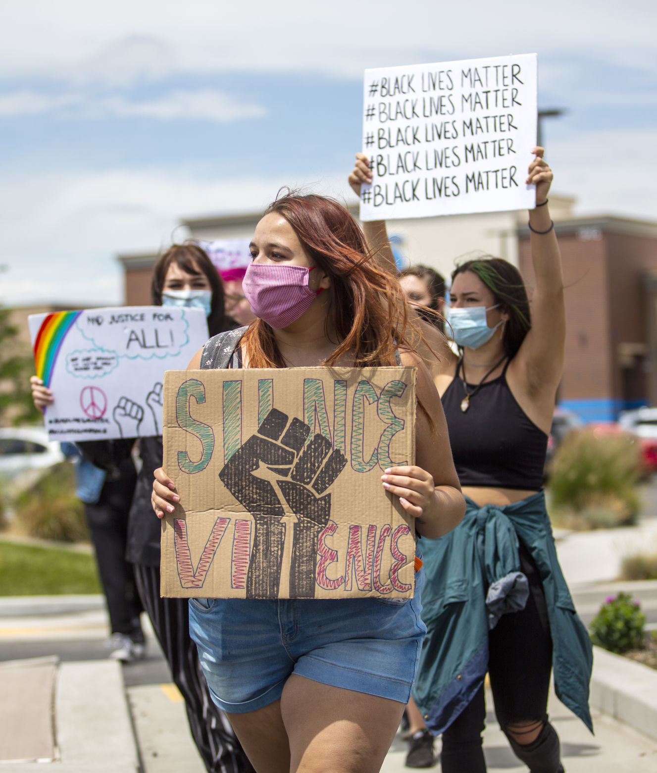 Citizens gather to protest police brutality